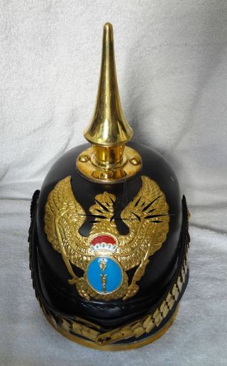 German Pickelhaube Prussian Helmet Imperial Officer’s Garde Leather Helmet