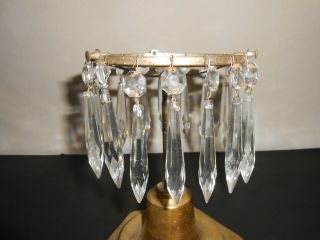 Antique Prisms Spears 5 Inch Shade Holder For Chandelier,  Lamp,  Fixture