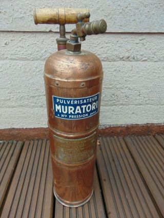 Vintage French Copper Muratori Pulverisateur Garden Sprayer