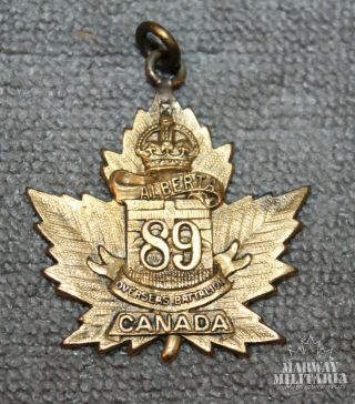 Ww1 Cef 89th Battalion,  Alberta,  Sweetheart Badge (inv19907)