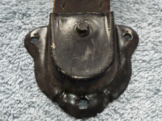 Vintage 1926 Antique Steamer Trunk Leather Handle Steel Ends NR 3