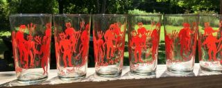 Vintage " The Devil Made Me Do It " Drinking Glass Tumbler Drinking Glass 11oz.