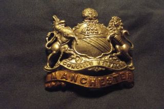 Ww I British Cap Badge To The Manchester Regiment