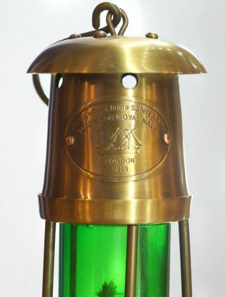 Antique Brass Minor Oil Lamp Nautical Maritime Ship - Lantern Boat Light. 2