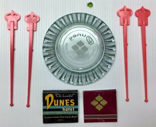 Dunes Hotel And Country Club Las Vegas,  Nevada Astray,  Matches,  Swizzle Sticks