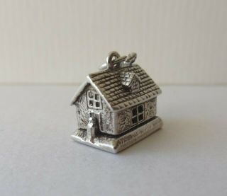 01 Vintage Silver Charm Opening Cottage With Red Riding Hood