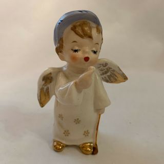 Vintage Adorable Little Boy Angel Figurine Playing Golf Golfing