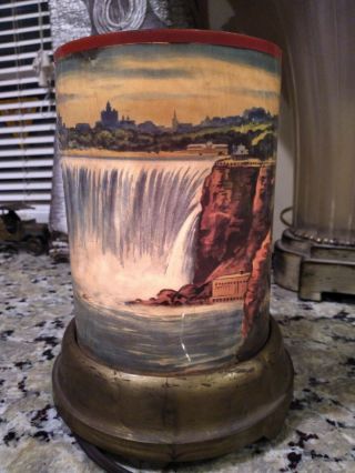 Vintage Aubrey Leech Motion Lamp 1950 Niagara Falls Waterfall