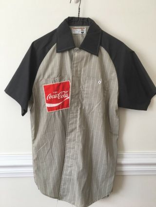 Coca Cola Coke Driver Employee Delivery Work Shirt Uniform Vintage 70s Clothing