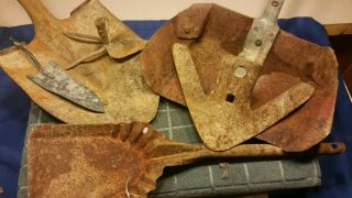 Antique Rustic Primitive Vintage Cast Iron Tool Dustpan Shovel Scooper Garden