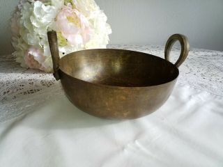 Antique/vintage Copper & Brass Pan With Riveted Handles.