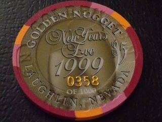 Golden Nugget Casino Hotel $5 Hotel Gaming Chip (ltd 358 Of 1000) Laughlin,  Nv