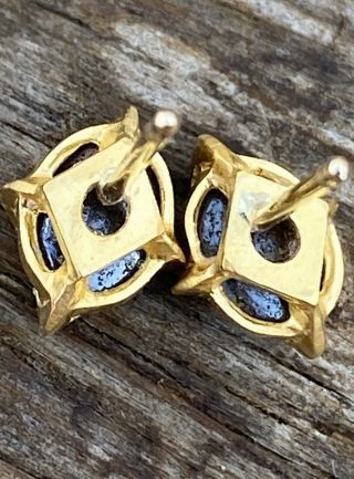 Designer Cathy Waterman 22k Gold boulder opal diamond thorn stud earrings,  2.  9g 2