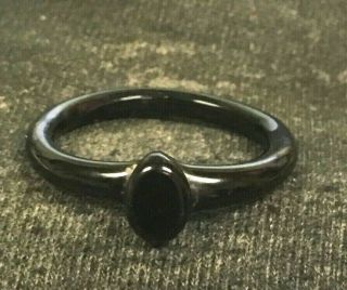Ancient Possibly Viking Era Volcanic Blue/black Glass Ring
