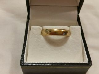 9ct Gold Ring Mens Womens Ladies Vintage Size Q Plain Band Wedding Band Gift