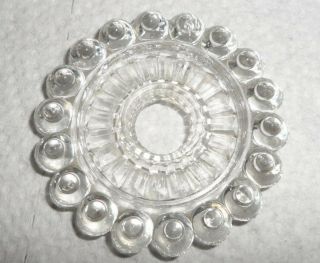 Vintage Deco Glass Lamp Accent Wheel 2 1/2 " Width X 1/2 " Height