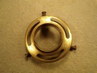Antique Brass Hubbell 2 1/4 " Fitter Lamp Shade Socket Holder W/ Adaptor Parts