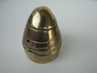 Trench Art Heavy Brass Ww1 Paperweight Vintage Artillery Shell Fuse With Timer