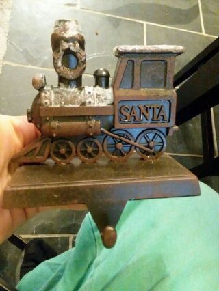 December Home Santa Steam Engine Locomotive Train Stocking Holder