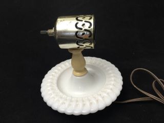 Vintage White Milk Glass Wall Mounted Hanging Sconce Lamp Fixture