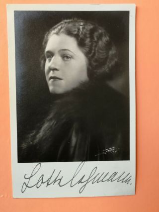 Lotte Lehmann - Signed - German Opera Singer - Soprano - Autograph - Photo