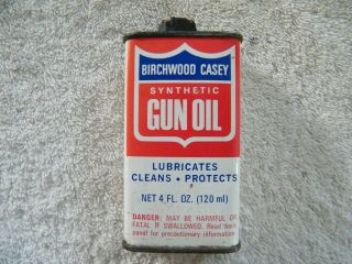 Vintage Birchwood Casey Gun Oil Can 4 Oz.  Empty Handy Oiler
