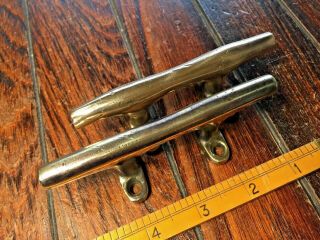 Small Vintage Cast Bronze Herreshoff Style Cleats 4 1/2 " Long /2