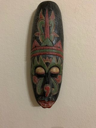 Art African Tribal Mask Aboriginal Wooden Hand Carved Paint Decor Wall Hang Gift