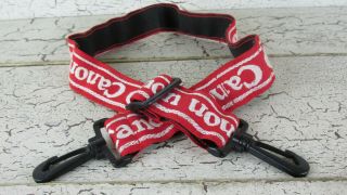 Canon Camera Strap Classic Red & White Logo Adjustable Vintage Japan