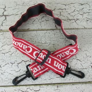 Canon Camera Strap Classic Red & White Logo Adjustable Vintage Japan 2