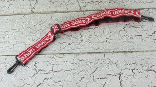 Canon Camera Strap Classic Red & White Logo Adjustable Vintage Japan 3