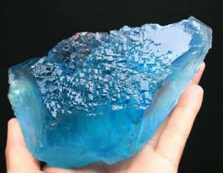 936g Rare Beauty Ladder - Like Blue Green Fluorite Crystal Mineral Specimen/china