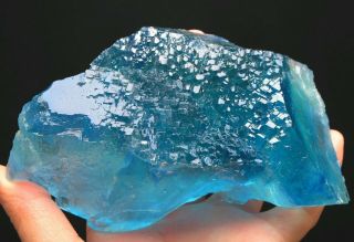 936g Rare Beauty Ladder - like Blue Green Fluorite Crystal Mineral Specimen/China 3