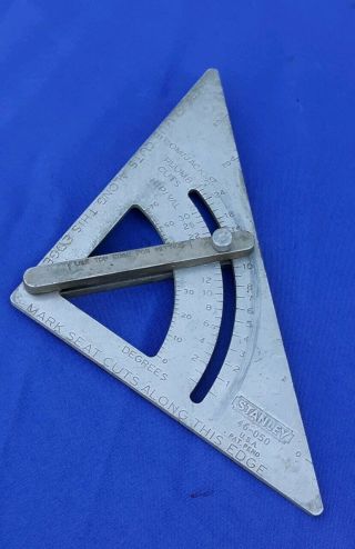 Vintage Stanley No.  46 - 050 Aluminum Roofing Framing Rafter Speed Square