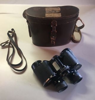Old Vintage Tools Leitz Wetzlar 6 X 30 Binoculars & Case Outdoor Sports