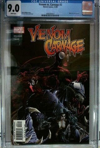 Venom Vs Carnage 3 2004 9.  0 Cgc 2066303017 Crain Cover Absolute