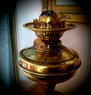 Vintage Duplex brass oil Lamp. 2