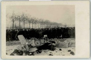 53053402 - German Wwi Crashed Military Aircraft Rppc Wk I