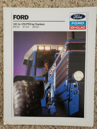 Ford 121 To 170 Pto Hp Tractors - 8630 8730 8830 - Sales Brochure - 1991