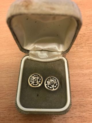 Vintage 1980’s Ola Gorie St Magnus Silver Stud Earrings