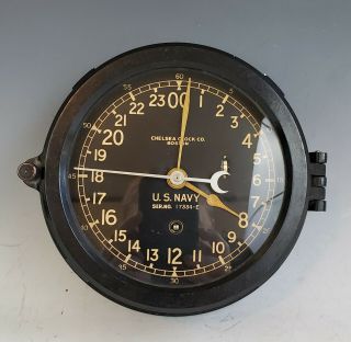 Ww2 Chelsea Clock Co Bakelite U.  S.  Navy Ship 