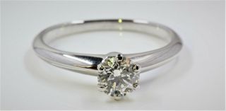 Tiffany & Co.  0.  77 Carat Diamond Solitaire Engagement Ring In Platinum