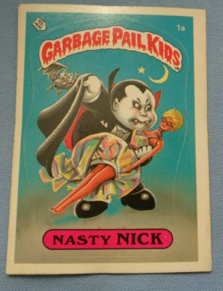 One Vintage Garbage Pail Kids (c) 1985 Topps Nasty Nick Card