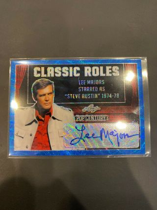 Lee Majors 2019 Leaf Classic Roles Autograph Auto Blue 4/15 Smdm The Fall Guy