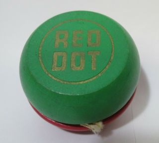 Vintage Duncan Beginners Yoyo - Wooden - Red Dot Potato Chips - Needs String
