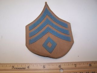 Ww1 Us Army War Service First Sergeant Patch / Sleeve Chevrons (khaki)