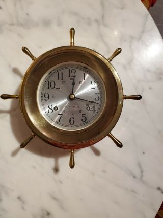 Seth Thomas 1008 Helmsman - W E537 - 001 Nautical Clock Thomaston,  Conn.  Usa