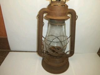 Vintage Dietze No.  2 Blizzard 15 " Kerosene Oil Barn Lantern Clear Globe