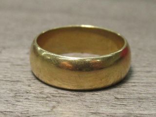 Vintage 14k Yellow Gold Jewelry Plain Wedding Band Ring Size 5 Us