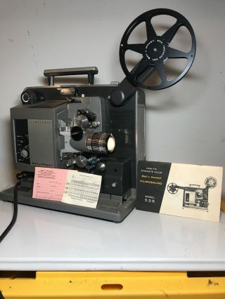 Vintage Bell & Howell Model 535 16mm Film Projector Filmosound W/ Case